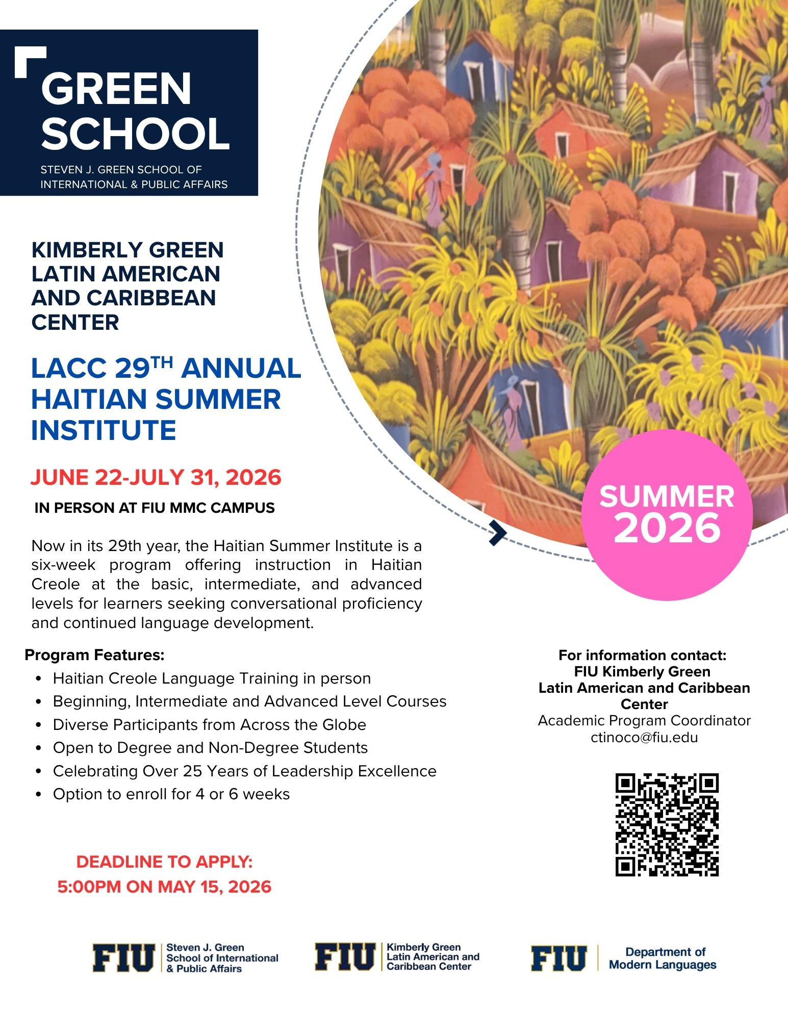 Updated Flyer 2026 Haitian Summer Institute